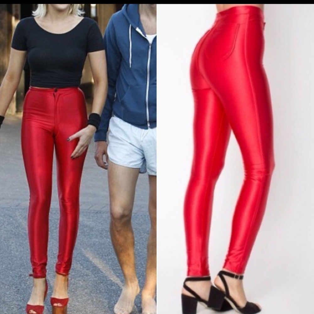 American Apparel Disco Pants Small Red NWOT